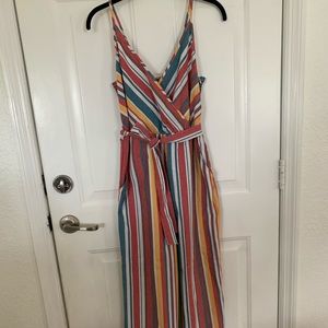 Multicolor linen jumpsuit
